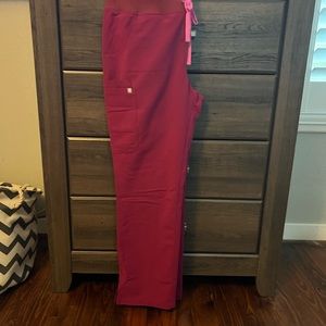 Figs. Dark magenta. Kade scrubs. Size large.